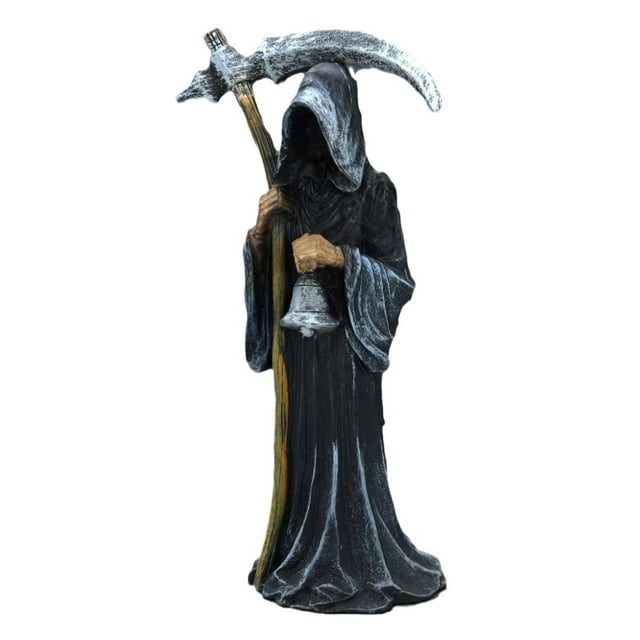 Statue Reaper Grim de resina de 17 cm con guadaña para decoración de Halloween