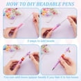 thumbnail image 4 of DIY Personalized Beadable Pen Sets Including ABS Plastic Ball-Point Pen Plastic Beads Glass Ball Pendants Crackle Resin European Beads Mixed Color Pen: 148x12mm 6 colors 3pcs/color 18pcs, 4 of 6