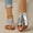Silver, variant on Summer Slippers Women Solid Color Braided Simple Daily Beach Slippers Yellow 7.5(40)