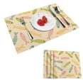 thumbnail image 1 of DouZhe Polyester Set de 4 Napperons, Drôle Mignon Poissons Griffonnages Modèle Résistant à la Chaleur Place Mats pour Table à Manger, 12 "x 18", 1 of 6