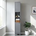 thumbnail image 2 of GZXS Tall Bathroom Cabinet with 2 Doors, 66.8"H Slim Storage Cabinet with Adjustable Shelves, Accent Cabinet for Living Room, Easy Assembly, Gray, 2 of 9