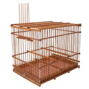 Handwoven Bamboo Bird Cage Small Rectangular Outdoor and Indoor Cage for Finches and Lovebirds