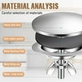 thumbnail image 3 of 2 Pcs 2 Inch Kitchen Sink Hole Cover Faucet Hole Cover Stainless Steel Kitchen Sink Tap Plate Stopper Blanking Metal Plug(Brushed Stainless Steel), 3 of 7