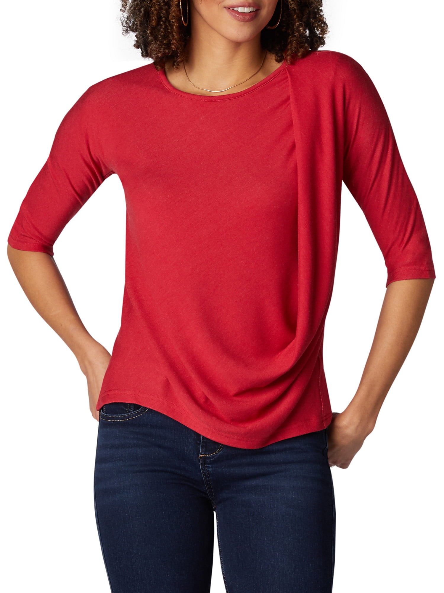 Shape Illusions Draped Knit Top 