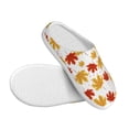 thumbnail image 3 of KLL Maple Leaf Pattern Adult Unisex Cozy Slippers,Fuzzy Slip-on Slippers TPR Sole Slippers Comfort Plush Home Footwear for Indoor & Outdoor-39/40, 3 of 7