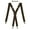 Brown, variant on Men's Suspenders - Belt Loop, Various Colors, X Style, Chromed Snaps,Black