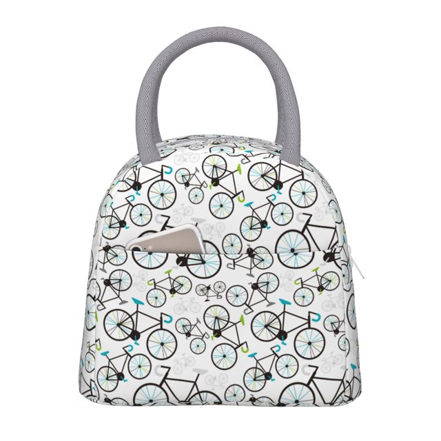 Easygdp Bicycle Bolsa de Almuerzo Insulada Grande, Forro de Aluminio, Diseño Espacioso, a Prueba de Fugas, Ideal para Trabajo, Picnics, Viajes y Actividades al Aire Libre