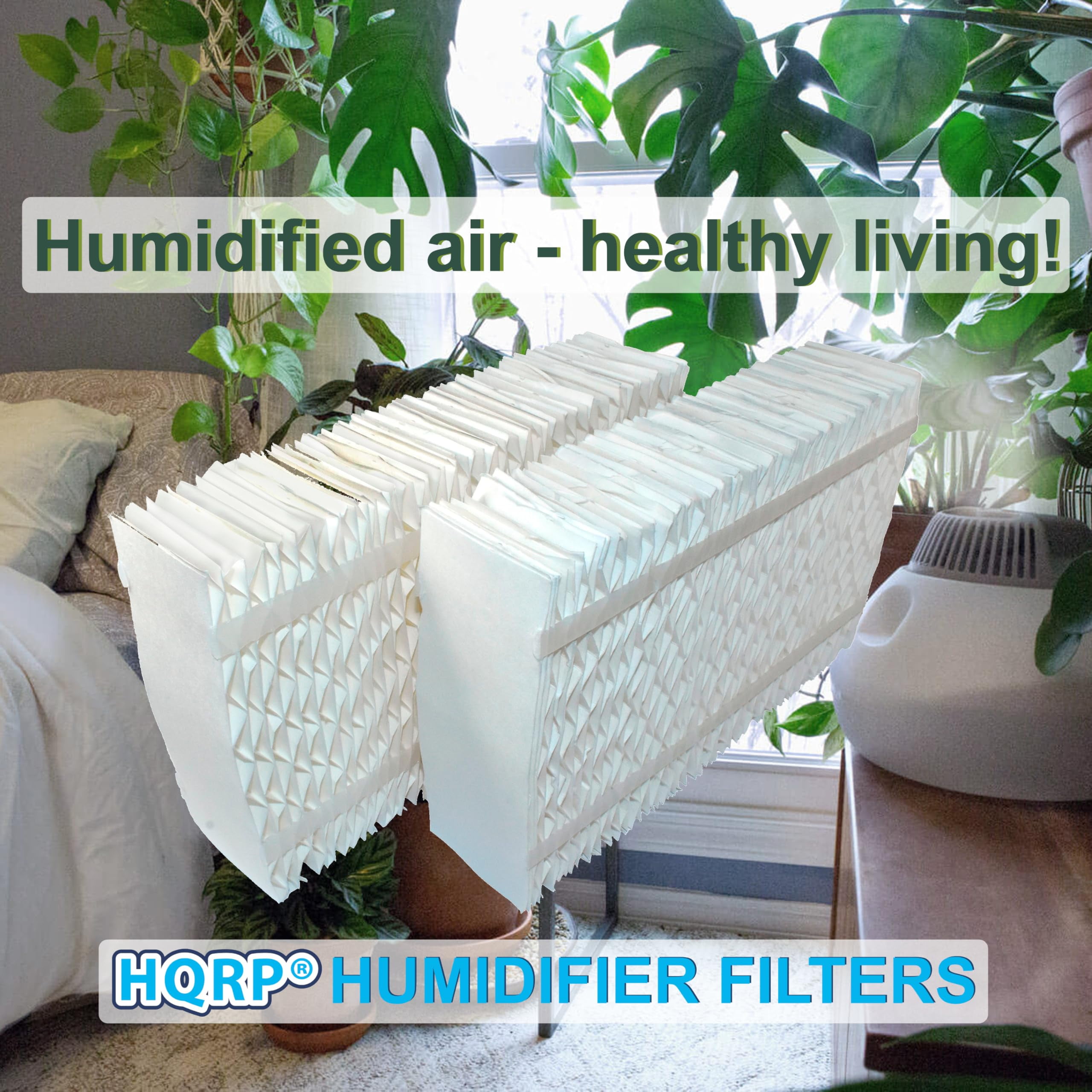HQRP 2-Pack Humidifier Wick Filter Replacement for Sears Kenmore 14909, 14912, 32-14912, 42-14912, Replacement for Emerson Essick Air AIRCARE HDC-2R & HDC-411