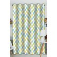 thumbnail image 1 of EREHome Rideau Occultant Chevron Bleu Vert Jaune Turquoise Panneaux de Draperie 52x84 Pouces une Pièce, 1 of 1