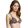 thumbnail image 2 of Maidenform Comfy Soft Demi Underwire Bra Floral Wisteria Print/Black 34D Women's, 2 of 3