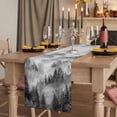thumbnail image 2 of Table Runners 70 Inches Long Dress Scarves, Black Grey Mountain Farmhouse Coffee/Dining/Kitchen Table Decor, Holiday Table Runner, Misty Forest Nature Woodland Pine Tree Landscape 13x70 Inch, 2 of 9