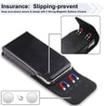 thumbnail image 6 of HOMEIORA Holster for iPhone 17, 17 Pro, 16, 16 Pro, 15, 15 Pro, 14, 14 Pro, 13, 13 Pro, 12, Galaxy S25, S24, S23, Premium Leather Pouch with Belt Clip Phone Holster Belt Case, Black - M, 6 of 8