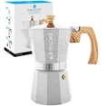 thumbnail image 1 of GROSCHE MILANO STONE Stovetop Espresso Maker, Moka Pot, 9 Espresso Cups, Fossil Grey, 1 of 4