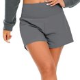 thumbnail image 5 of Women Shorts under $5! Xqxayjr Women's 2 in 1 Athletic Running Shorts High Waisted Workout Casual Gym Sweat Shorts Comfy Liner with Pockets Shorts, 5 of 9