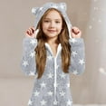 thumbnail image 5 of ATOGUTA Girls Fleece Pants Unisex Kids Fleece Hooded Jumpsuits Long Sleeve Rompers Sleepwear Outfits Size 5T-15, Gray, 5 of 5