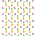 thumbnail image 3 of Pineapple Duvet Cover Set, Pineapple and Watermelon Fruit Themed Minimal Sketch Pastel Watercolor Pattern, Decorative 3 Piece Bedding Set with 2 Pillow Shams, Queen Size, Multicolor, by Ambesonne, 3 of 3