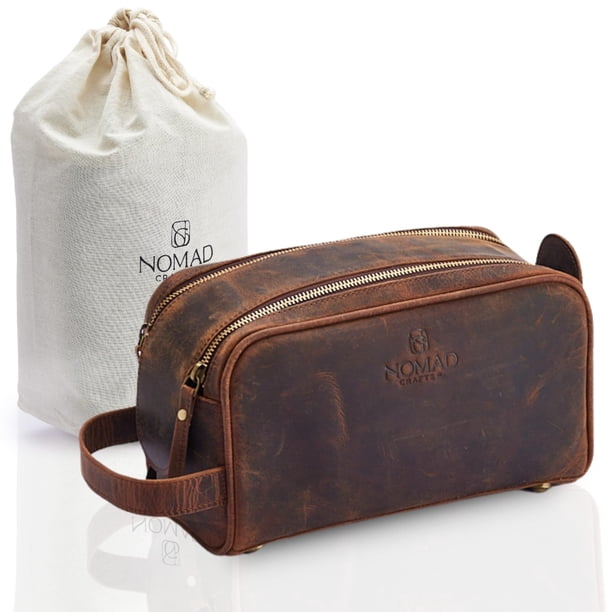 Neceser de viaje NomadCraftCo, tamaño king, piel, unisex