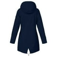 thumbnail image 5 of Veste de Voyage Coupe-Vent Doublée Imperméable Imperméable à Manches Longues pour Femmes Jaune 3XL, 5 of 5
