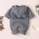 thumbnail image 5 of Pelele de punto con orejas de oso para bebé recién nacido, conjunto de suéter con capucha (6-12 meses) Xemadio LN-0658, 5 of 8
