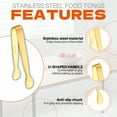 thumbnail image 5 of FACEGA 3Pcs Metal Tongs,Round Head Clamp 304 Stainless Steel Stainless Steel Tongs,U Frame Handle 4.4"*0.6" Small Tongs,For Pick Up, Sugar Cubes, Milk Balls,Mix2, 5 of 7