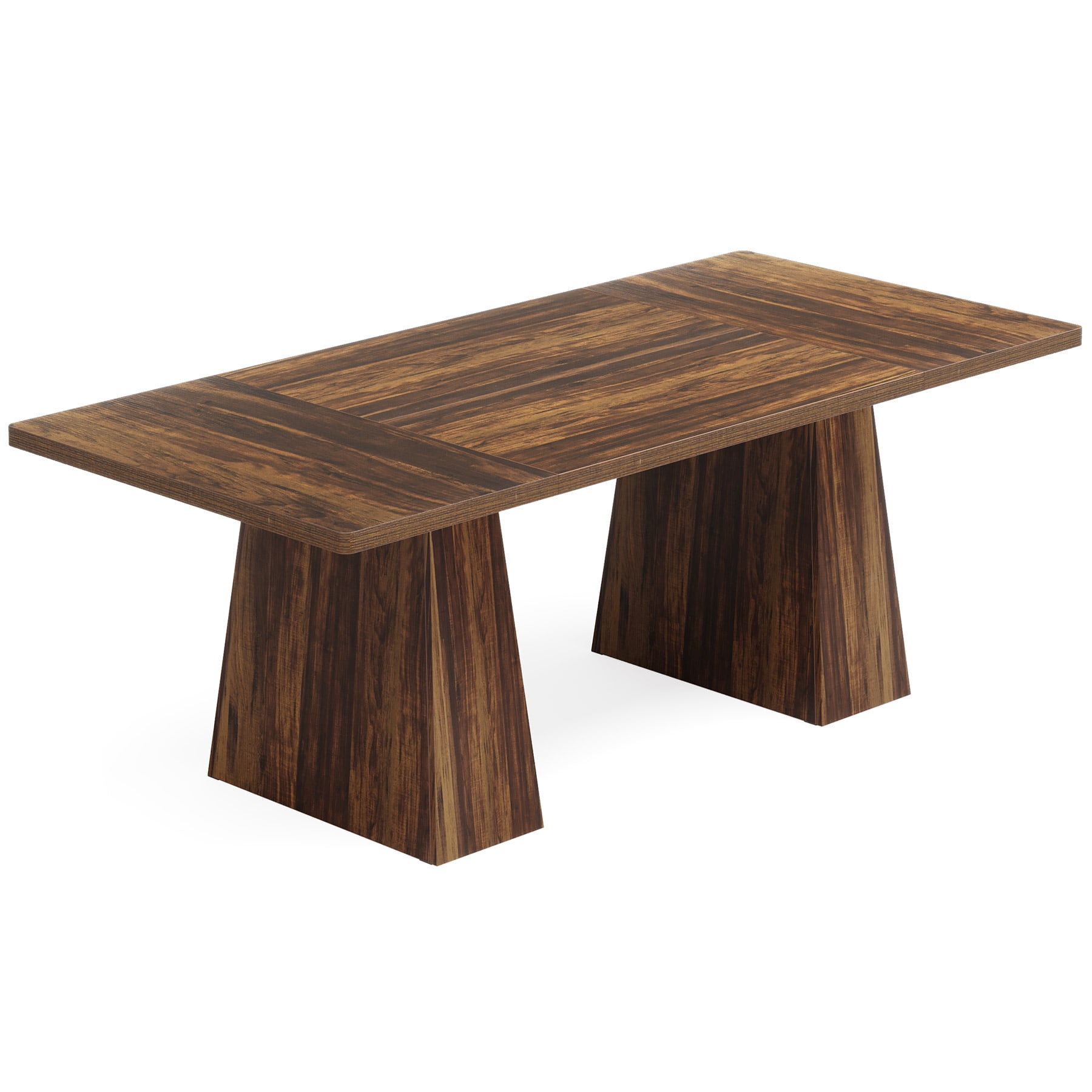 Fnova 63" Executive Desk, Dining Table for 6 People, Modern Farmhouse Wooden Kitchen Table, Large Office Computer Desk for Home Office (Chairs Not Included)
