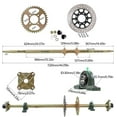thumbnail image 2 of 44" Rear Axle Shaft Kit with Brake Master Cylinder and Chain Sprocket Brake Disc Pillow Block for ATV Quad Go Kart Golf Cart, 2 of 8