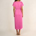 thumbnail image 4 of CIENVNSTG Women's Casual Dresses Short Sleeved Spring Vogue Holiday Dress Elegant Versatile Party Dress, 4 of 5
