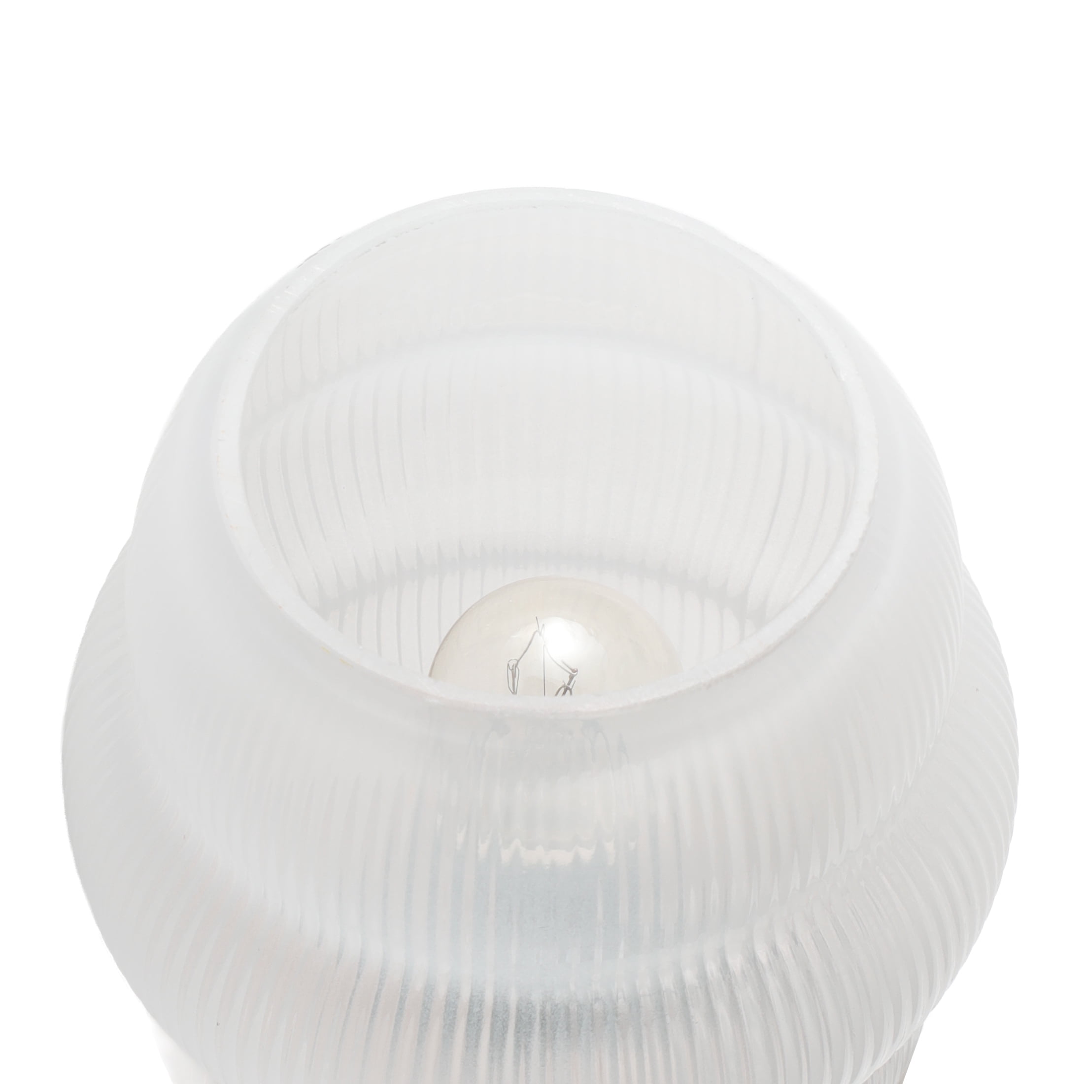 Mainstays Sculpted Glass Ribbed Fragrance Wax Melt Warmer, Soft Silver