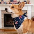 thumbnail image 4 of Patriotic 4th of July Dog Bandana, American Flag Dog Bandanas Triangle Bibs Scarf for Medium and Small Dogs, 4 of 6