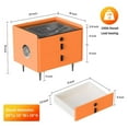 thumbnail image 2 of FINE MAKER Smart Nightstand Two Drawer Bedroom Nightstand with Tri-Color LED, Wireless and USB Charging, 2 of 13