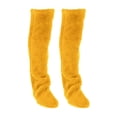 thumbnail image 2 of Abbraccia Plush Leg Warmers, Thigh High Socks, Sleeping Socks, Boot Socks Stocking Slipper Stockings, over Knee Fuzzy Socks for Bedroom Yellow, 2 of 10