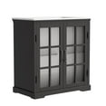 thumbnail image 3 of Christopher Knight Home 30" Bathroom Vanity with Ceramic Sink, Blurred Glass Doors, Wood Frame, Black, 3 of 10