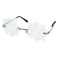 thumbnail image 4 of HOMEMAXS Snowflake Shaped Sunglasses for Kids White PC and Metal Frameless Design Easily Matches Outfits 1 Pair, 4 of 8