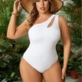 thumbnail image 2 of Top-kevin One Shoulder One Piece Plus Size Swimsuit Women Tummy Control Modest Bathing Suits Full Coverage Swimming Suits Swimwear, 2 of 5