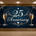thumbnail image 6 of LUUFILx 25th Anniversary Celebration Backdrop Background Party Supplies Champagne Decoration Banner Photography Props Decors Event Special Occasions, 6 of 7