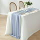 thumbnail image 5 of Camino de mesa de gasa para bodas y fiestas | 69 x 305 cm, poliéster, blanco, verde, rosa y azul | Decoración elegante para banquetes y recepciones, 5 of 6