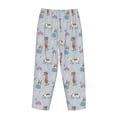 thumbnail image 3 of Lsque Cute Snowflake Dachshund Print Women's Pajama Pants, Lounge Pant - Comfortable Home Wear,Elastic Waistband, Stylish Design-, 3 of 9