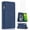 Blue, variant on Asuwish Wallet Kickstand Hard Shell Cell Phone Case with Tempered Glass Screen Protector for Cricket Magic 5G / AT&T Propel 5G, Black