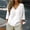 A1_White, variant on Deep V Neck 3/4 Sleeve Plus Size Cotton Linen Gauze Shirt Gauzy Tunic Tops for Women Trendy Spring Blouses Linen Tunic Tops Loose Peasant Shirts Gauze Popover Tops for Women White L