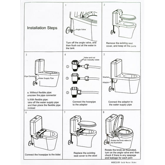 Greenco Bidet Fresh Water Spray Non Electric Mechanical Bidet Toilet Seat Attachment