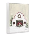 thumbnail image 4 of Stupell Industries Seasonal Garlands Barn Holiday Painting White Framed Art Prints Wall Art, 11 x 14, 4 of 10