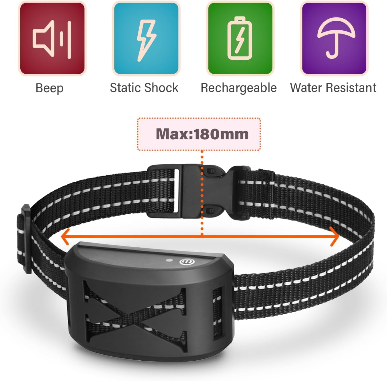 Belita Amy Wireless Dog Fence with Remote Training Collar for Large Dogs, Black