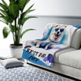 thumbnail image 3 of Happy Father's Day Best Samoyed Cool Dad Ever Cozy Sherpa Blanket Siberian Sammy Dog Lover Warm Soft Throw Blanket - 12007, 3 of 5