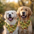 thumbnail image 2 of Dog Bandana 2 Pack,White Sunflower Pattern Bandanas for Dogs,Cat Bandana,Small/ Large Dog Bandana 2 Size,Dog Bandanas, 2 of 6