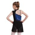 thumbnail image 2 of Haitryli Kids Girls Sparkly Sequins Lyrical Dance Dress Ballet Gymnastic Skirt Leotard Dancewear Navy Blue 6, 2 of 7