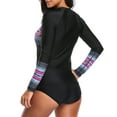 thumbnail image 6 of Women's Rash Guard Swimwear Long Sleeve Rash Guard Swimsuit UPF 50+, 6 of 7