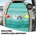 thumbnail image 4 of Goofa Teal Turquoise Pattern Car Back Seat Protector for Kids (2 Pack) ,Anti-kick Storage Mat for Car Seats,Shields from Footprints, 4 of 6