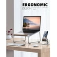 Lamicall Laptop Stand for Desk, Laptop Riser Portable Detachable