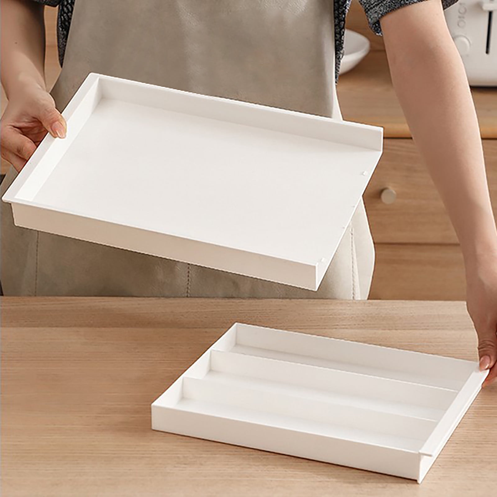 Expandable Silverware Drawer Organizer Adjustable Flatware Cutlery Tray Large Capacity Utensil Storage Container Divider