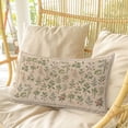 thumbnail image 4 of Vintage Botanical Pillow Covers, Linen Long Throw Pillow Case, Country Herbs Leaves Plants Flowers Brown Holiday Pillow Protector Decorative Cushion Cover for Living Room/Bedroom 12" x 20", 4 of 8